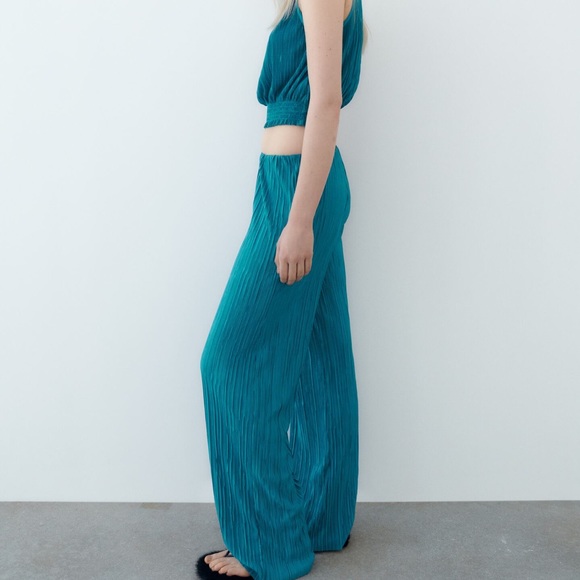 Zara Pleated pants - wide leg NWOT - Picture 2 of 7